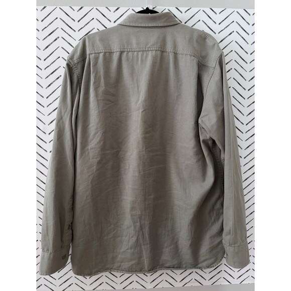 C.C. FILSON Men's Chino Twill Button Down Shirt in Fog Gray Size Large - Picture 5 of 10